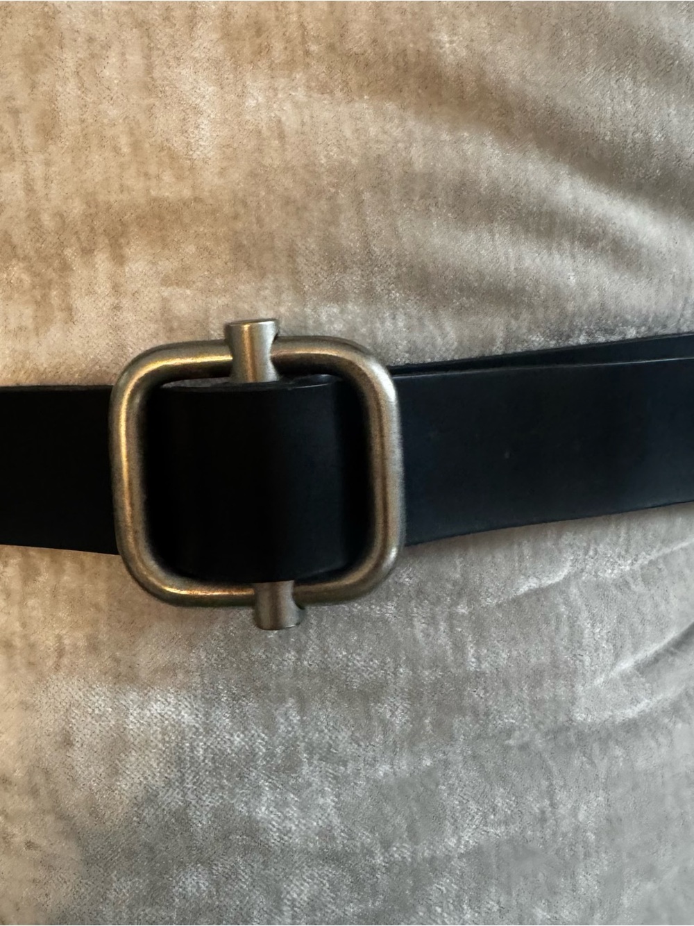 Lane Bryant Black Belt with Silver Rectangular Buckle